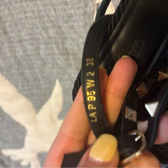 Valentino Garavani ROCKSTUD ANKLE STRAP WEDGE SANDALS 38 - Picture 8 of 12